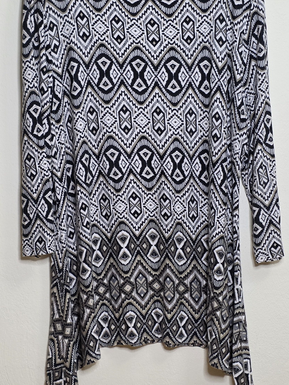 Ruby Rd. Black & White Geometric Necklace-Embellished Top - Picture 3 of 3